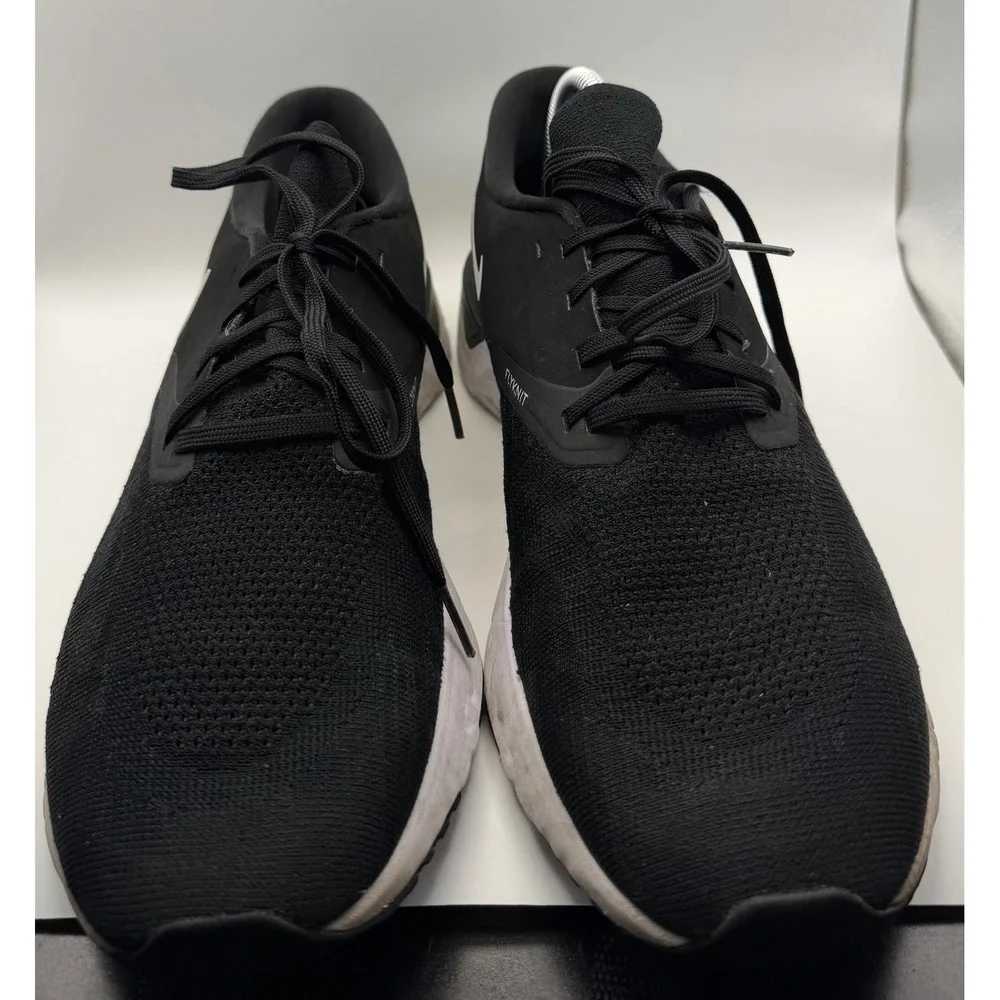 Nike Odyssey React Flyknit 2 Mens 13 Black White Good AH1015-010 Running Shoes